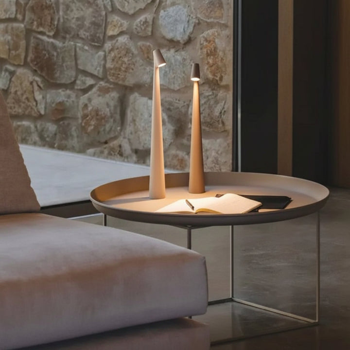 Lámpara de Mesa LED Inalámbrica con Base Cónica
