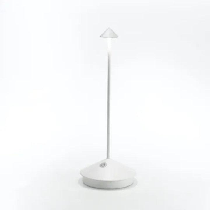 Lámpara de Mesa LED Inalámbrica con Varilla Delgada y Pantalla Cónica