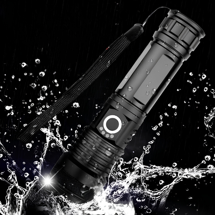 Linterna LED de Mano con Cabezal de Enfoque Ajustable