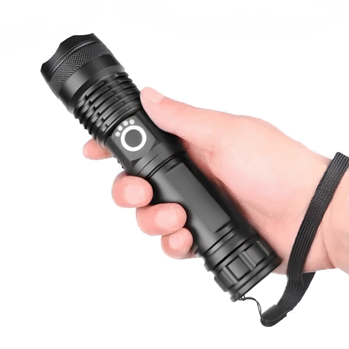Linterna LED de Mano con Cabezal de Enfoque Ajustable