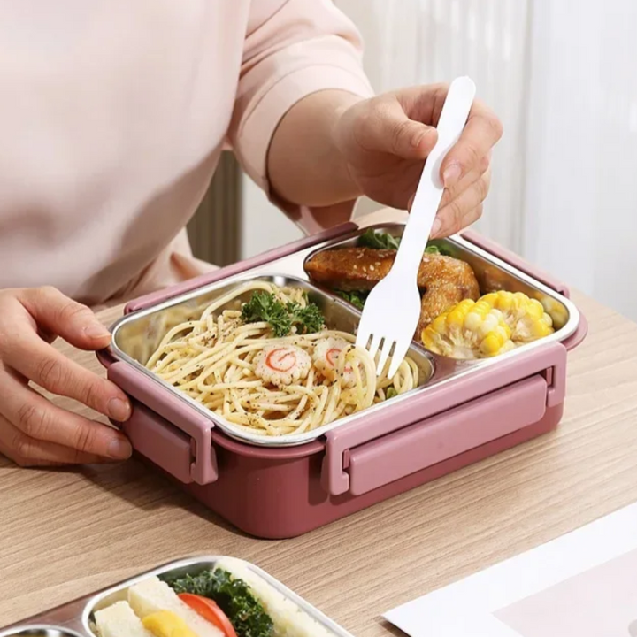 Lonchera Bento con Compartimentos y Recipiente para Salsa