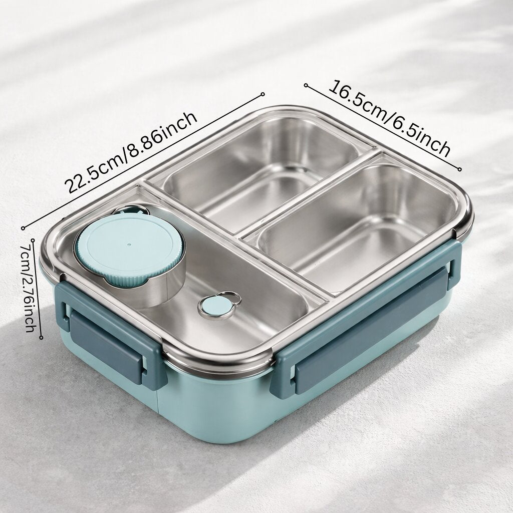 Lonchera Bento con Compartimentos y Recipiente para Salsa