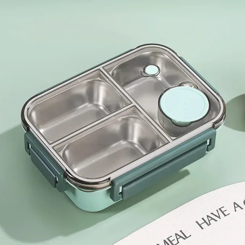Lonchera Bento con Compartimentos y Recipiente para Salsa