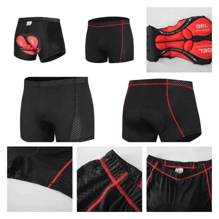 Pantalón Interior Acolchado para Ciclismo con Paneles de Malla