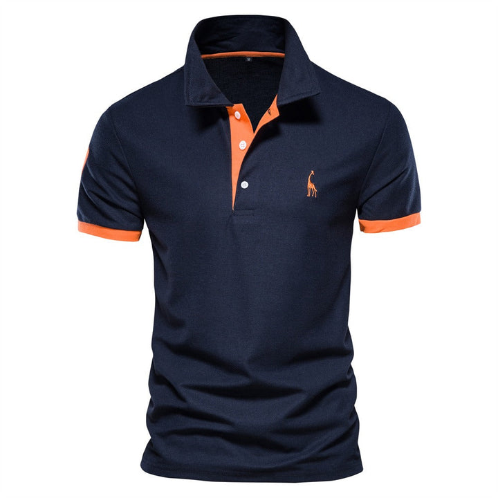 Polo para Hombre de Manga Corta con Ribetes en Contraste