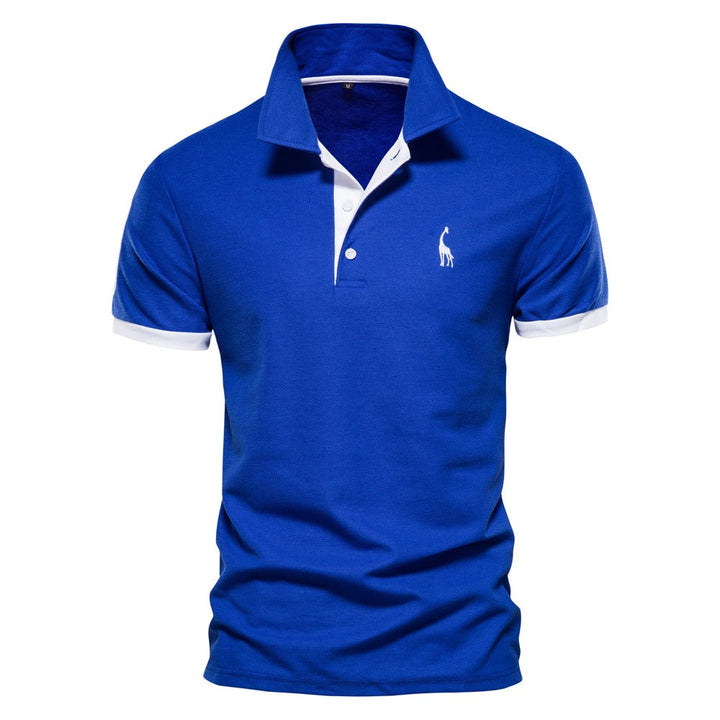 Polo para Hombre de Manga Corta con Ribetes en Contraste
