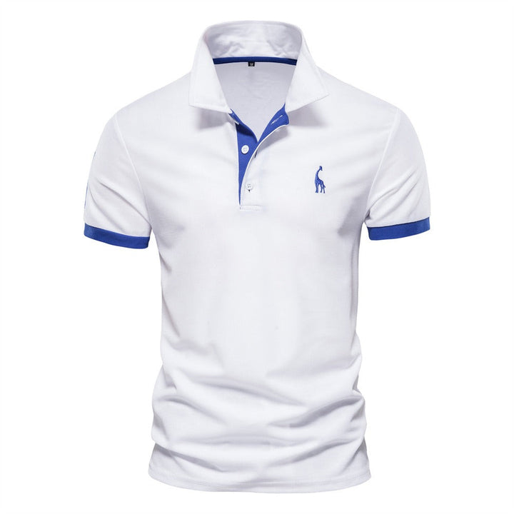 Polo para Hombre de Manga Corta con Ribetes en Contraste