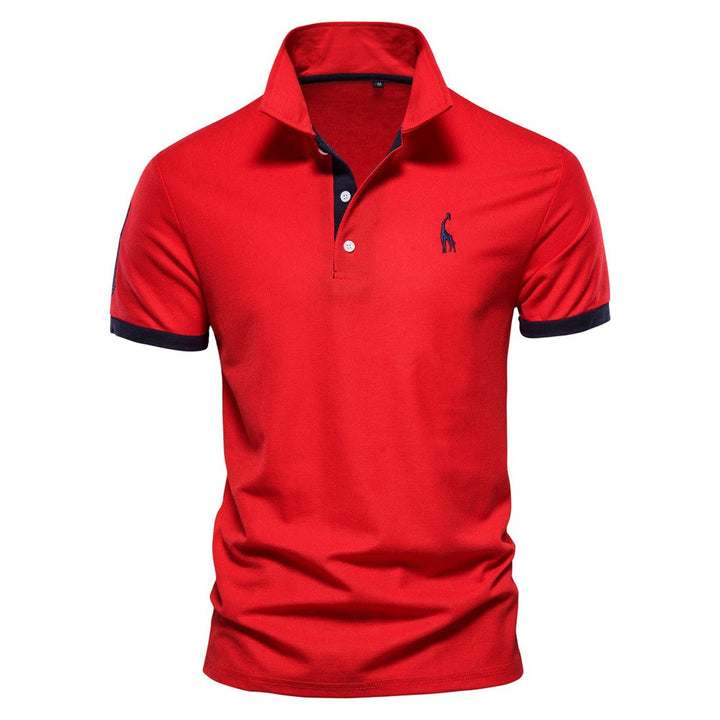 Polo para Hombre de Manga Corta con Ribetes en Contraste