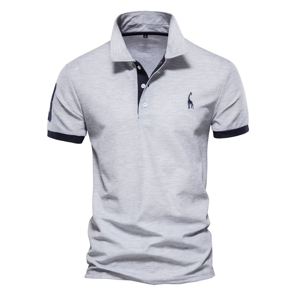 Polo para Hombre de Manga Corta con Ribetes en Contraste