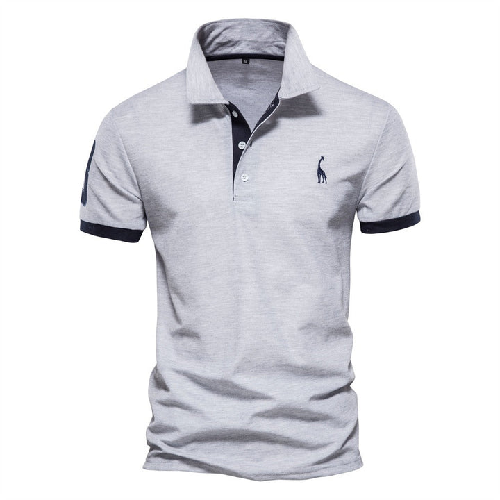 Polo para Hombre de Manga Corta con Ribetes en Contraste