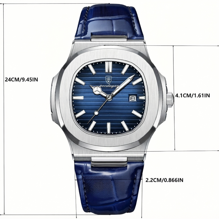 Reloj Analógico para Hombre con Caja Cuadrada de Esquinas Redondeadas