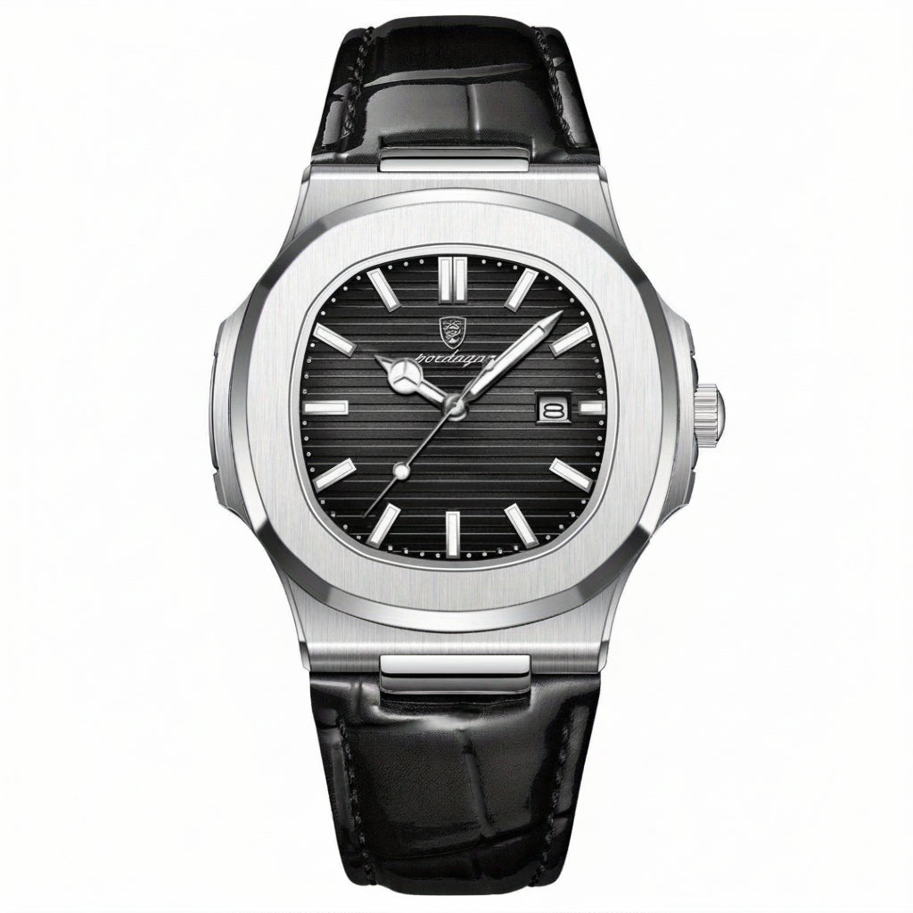 Reloj Analógico para Hombre con Caja Cuadrada de Esquinas Redondeadas