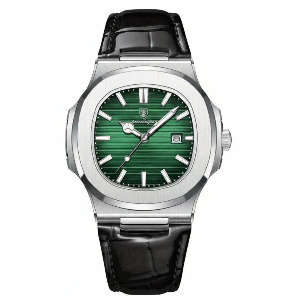 Reloj Analógico para Hombre con Caja Cuadrada de Esquinas Redondeadas
