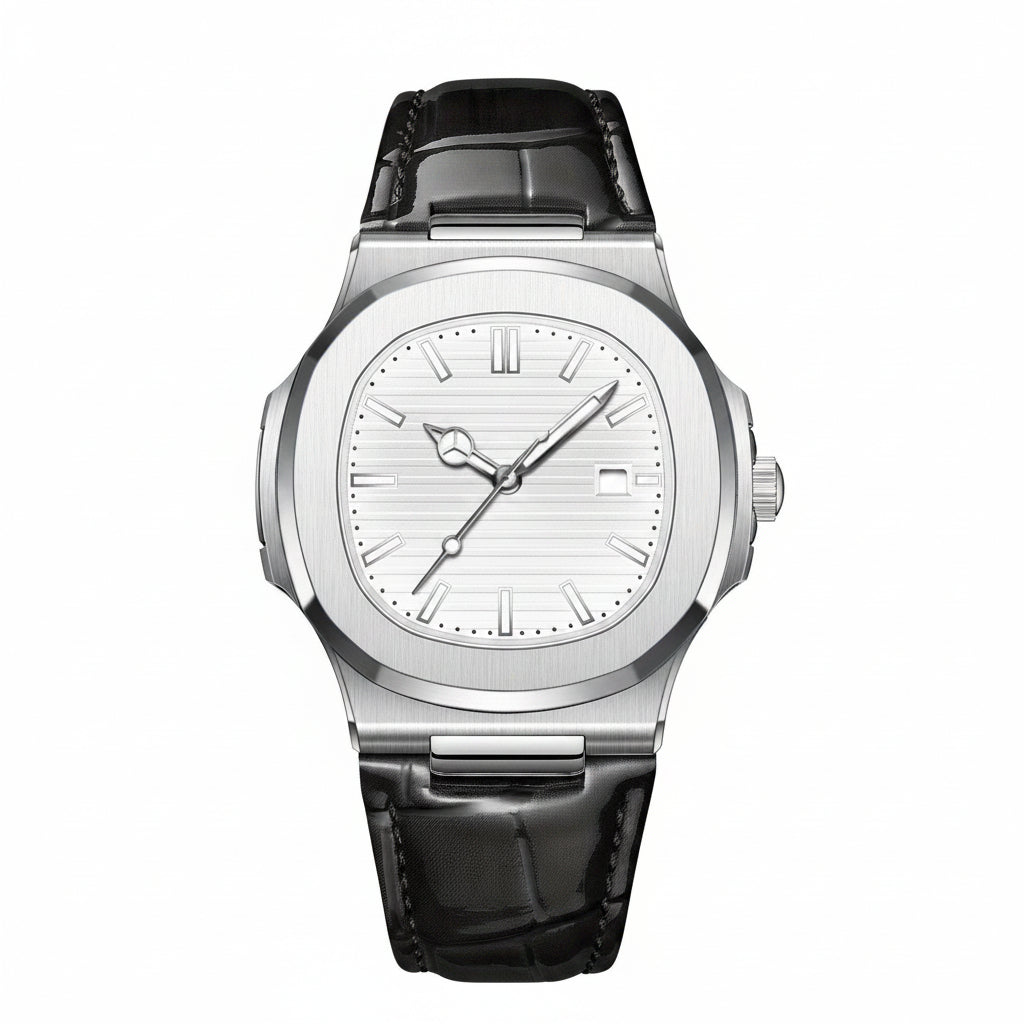 Reloj Analógico para Hombre con Caja Cuadrada de Esquinas Redondeadas