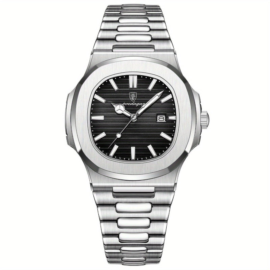 Reloj Analógico para Hombre con Caja Cuadrada de Esquinas Redondeadas