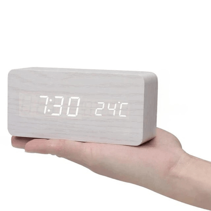 Reloj Despertador Digital con Pantalla de Hora y Temperatura
