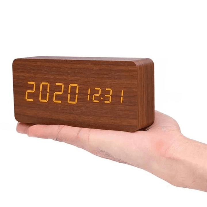 Reloj Despertador Digital con Pantalla de Hora y Temperatura