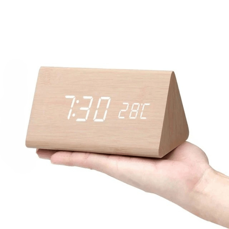 Reloj Despertador Digital con Pantalla de Hora y Temperatura