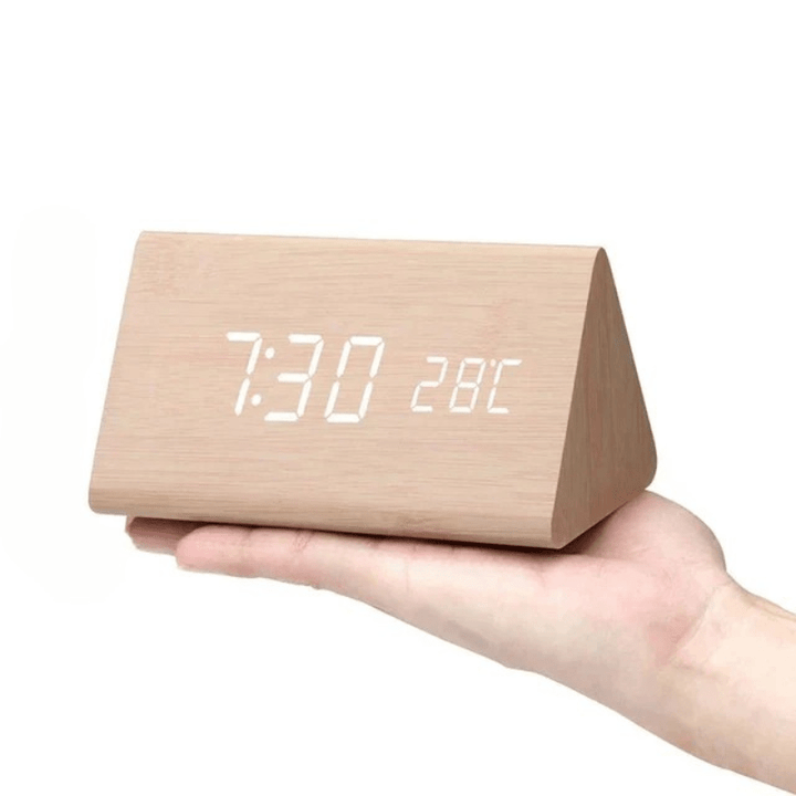 Reloj Despertador Digital con Pantalla de Hora y Temperatura