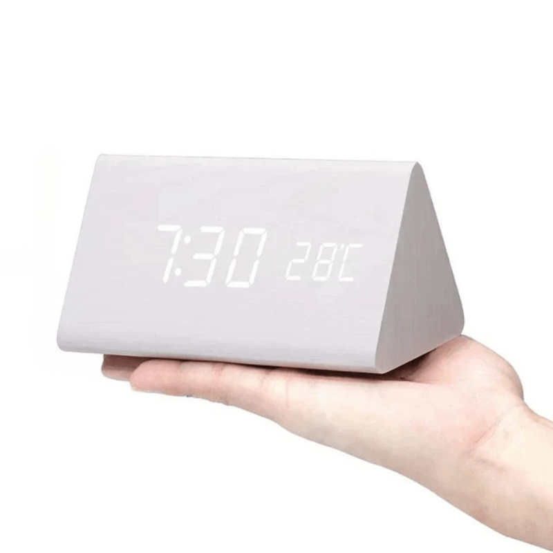Reloj Despertador Digital con Pantalla de Hora y Temperatura