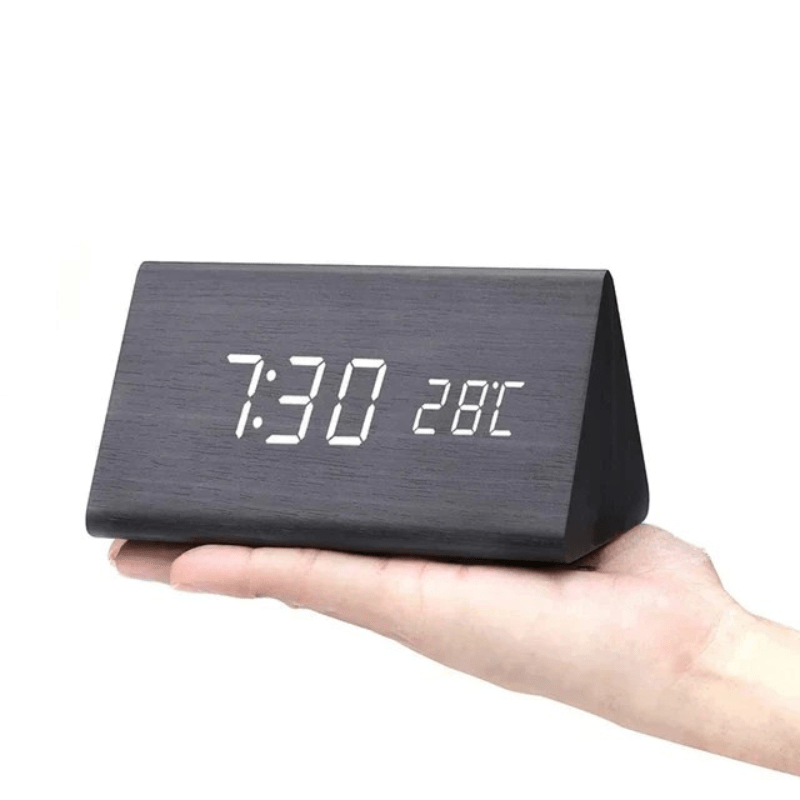 Reloj Despertador Digital con Pantalla de Hora y Temperatura