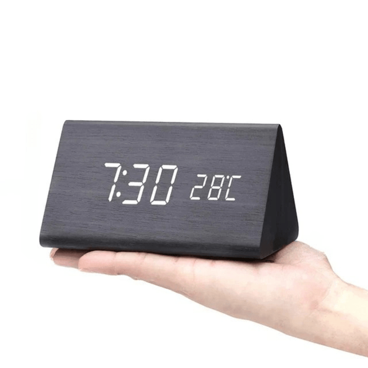Reloj Despertador Digital con Pantalla de Hora y Temperatura