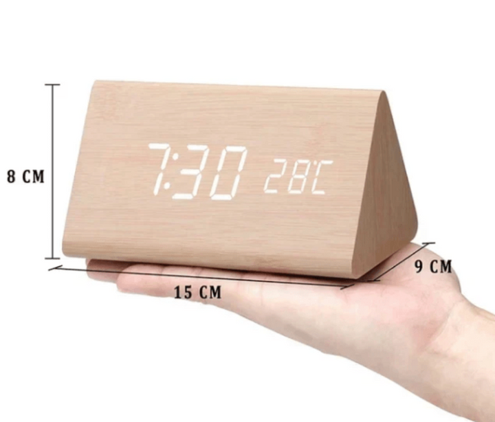Reloj Despertador Digital con Pantalla de Hora y Temperatura