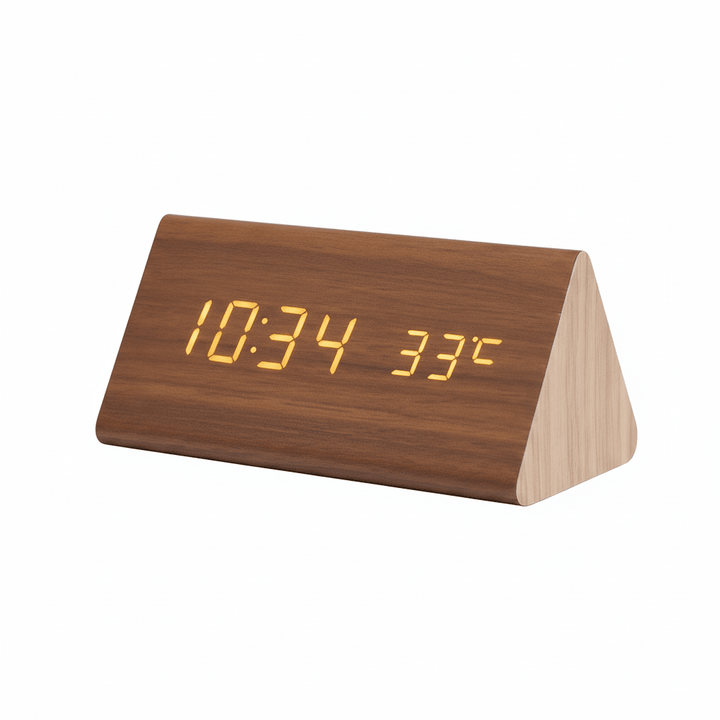 Reloj Despertador Digital con Pantalla de Hora y Temperatura