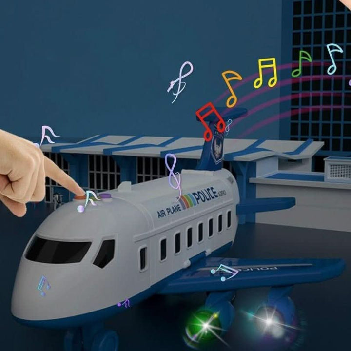 Set de Avión de Transporte con Vehículos y Accesorios de Tráfico
