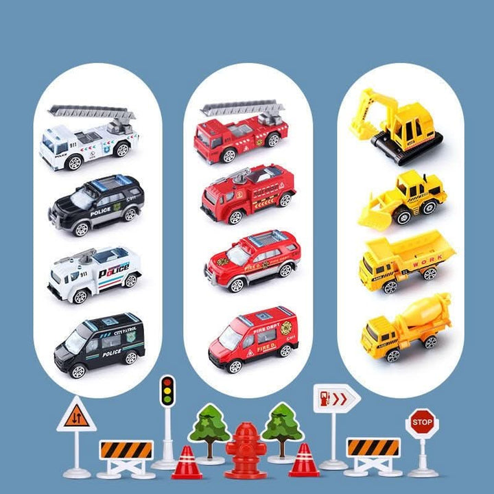 Set de Avión de Transporte con Vehículos y Accesorios de Tráfico