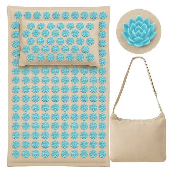 Set de Esterilla y Almohada de Acupresión con Bolsa de Transporte