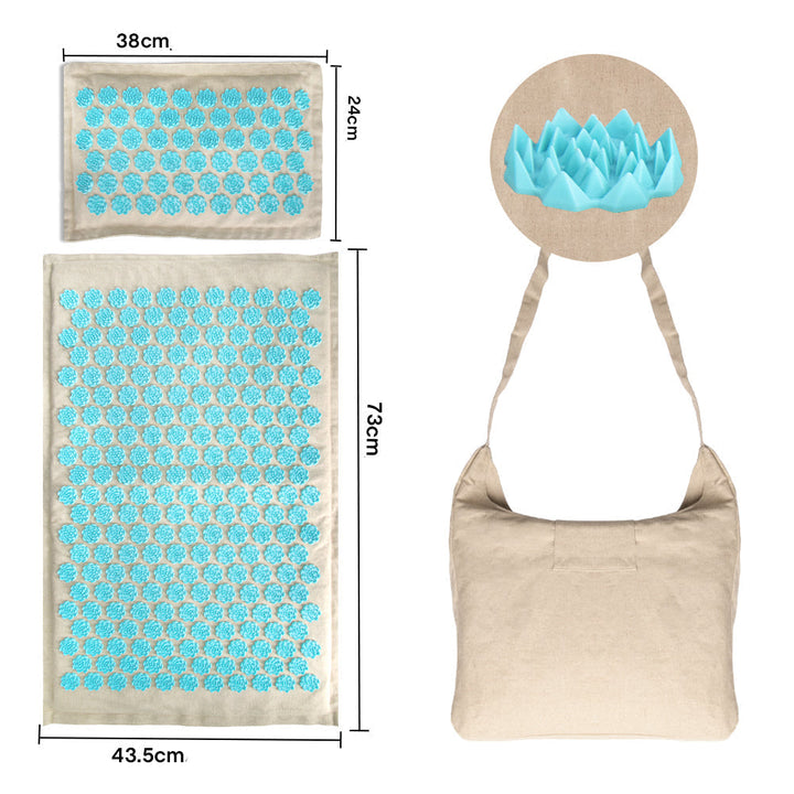 Set de Esterilla y Almohada de Acupresión con Bolsa de Transporte