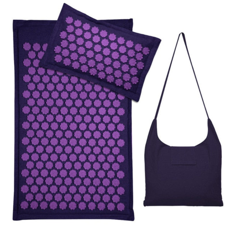 Set de Esterilla y Almohada de Acupresión con Bolsa de Transporte