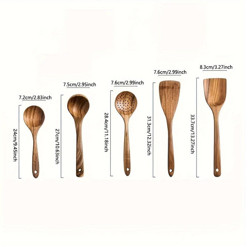 Set de utensilios de cocina de madera - 5 piezas