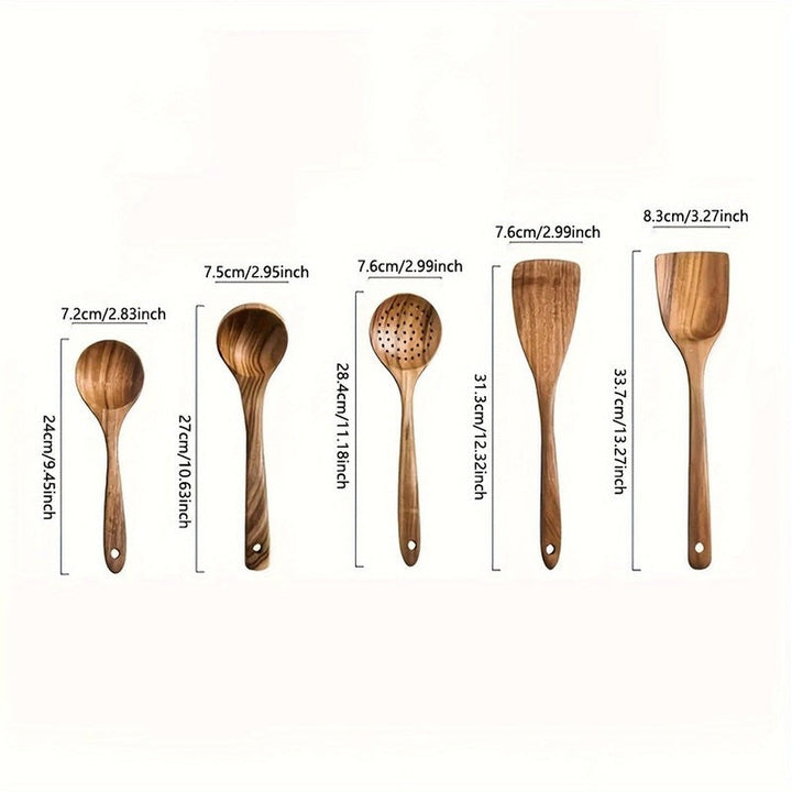 Set de utensilios de cocina de madera - 5 piezas