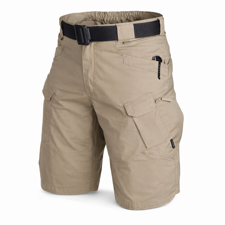 Short Cargo para Hombre con Múltiples Bolsillos y Cintura Elástica