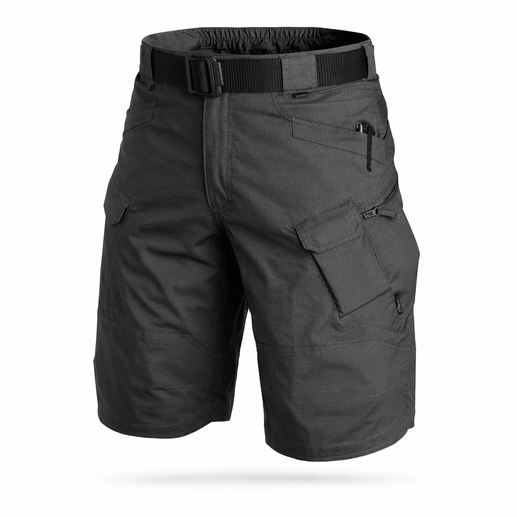 Short Cargo para Hombre con Múltiples Bolsillos y Cintura Elástica