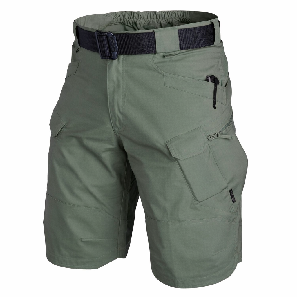 Short Cargo para Hombre con Múltiples Bolsillos y Cintura Elástica