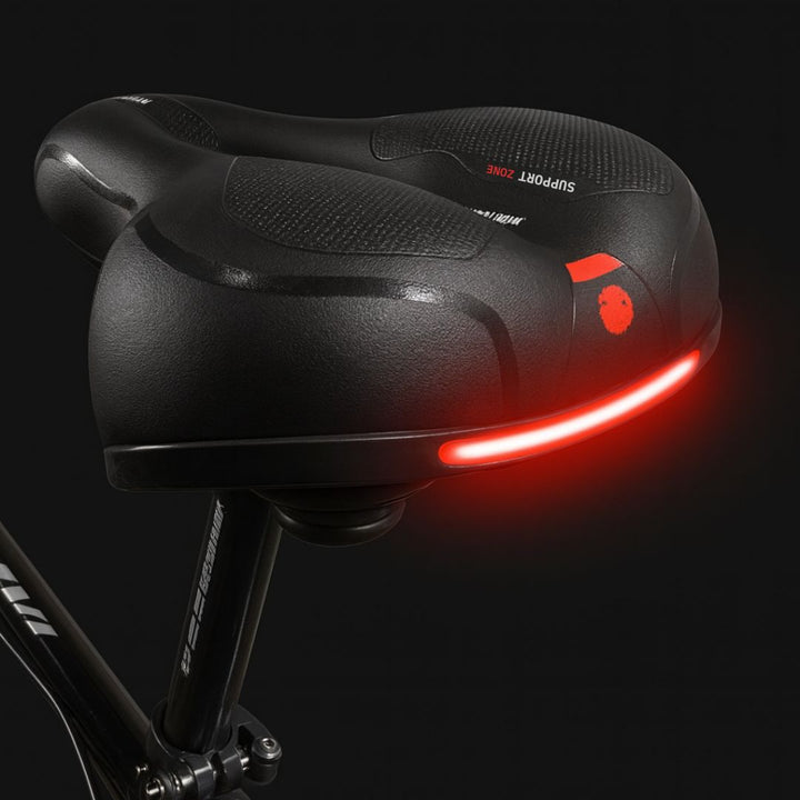 Sillín para Bicicleta con Luz Trasera y Canal de Ventilación