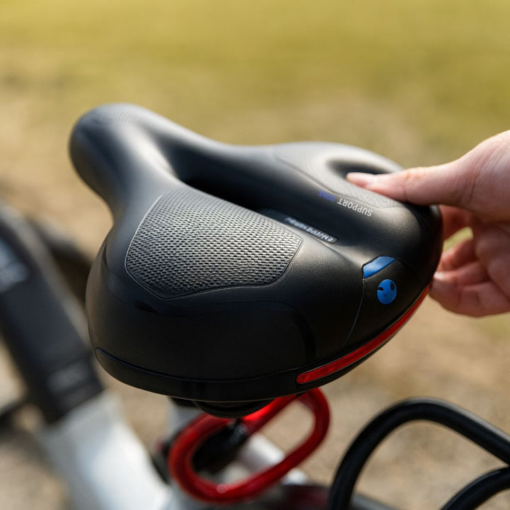 Sillín para Bicicleta con Luz Trasera y Canal de Ventilación