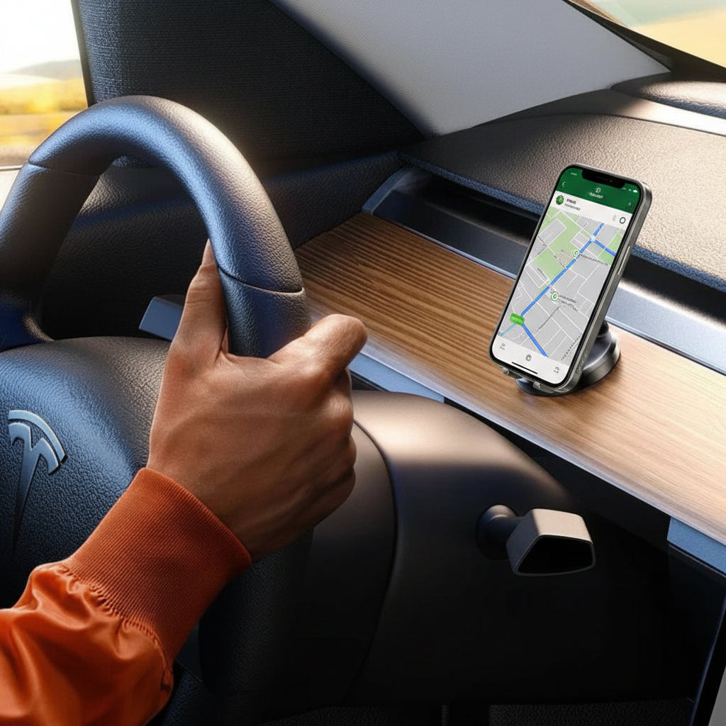 Soporte para Teléfono de Coche para Tablero con Rotación de 360°