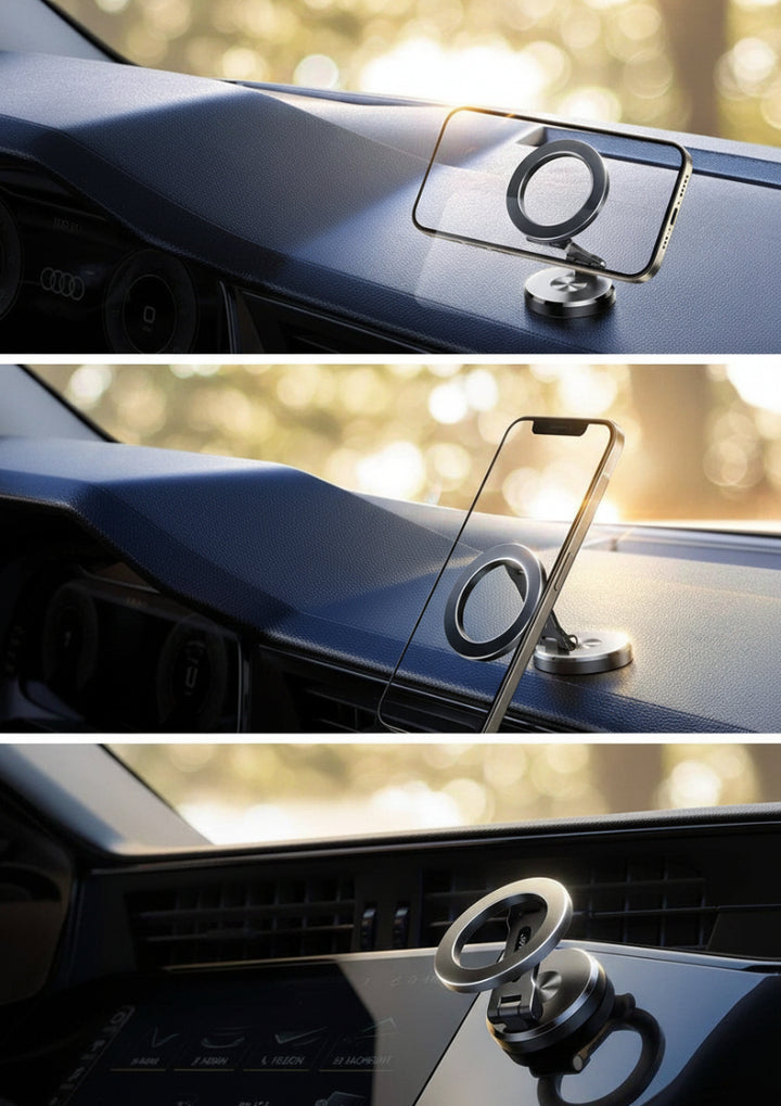 Soporte para Teléfono de Coche para Tablero con Rotación de 360°