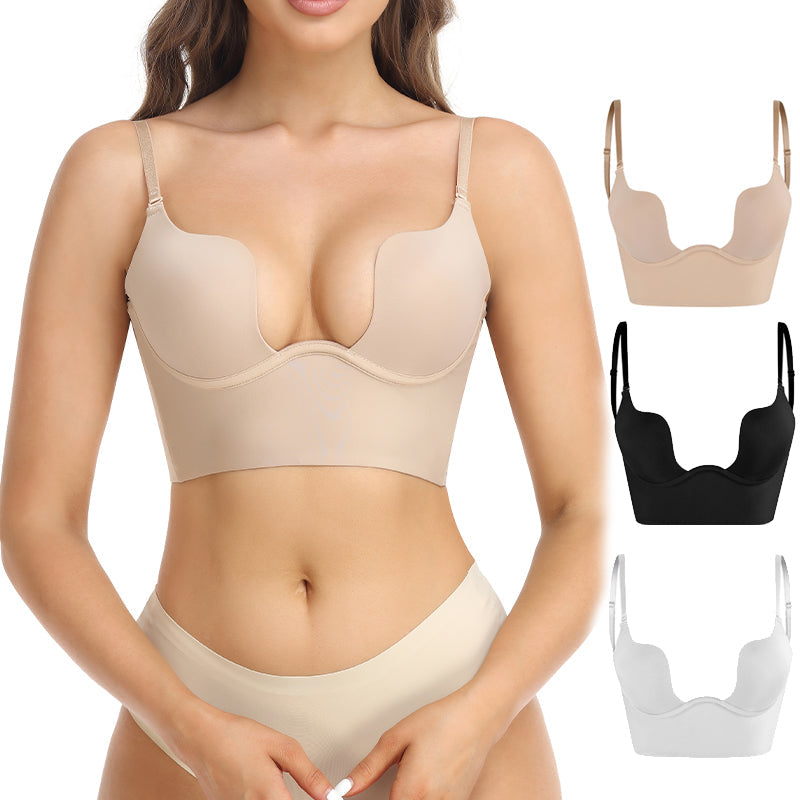 Sujetador para Mujer con Escote Pronunciado y Espalda Baja