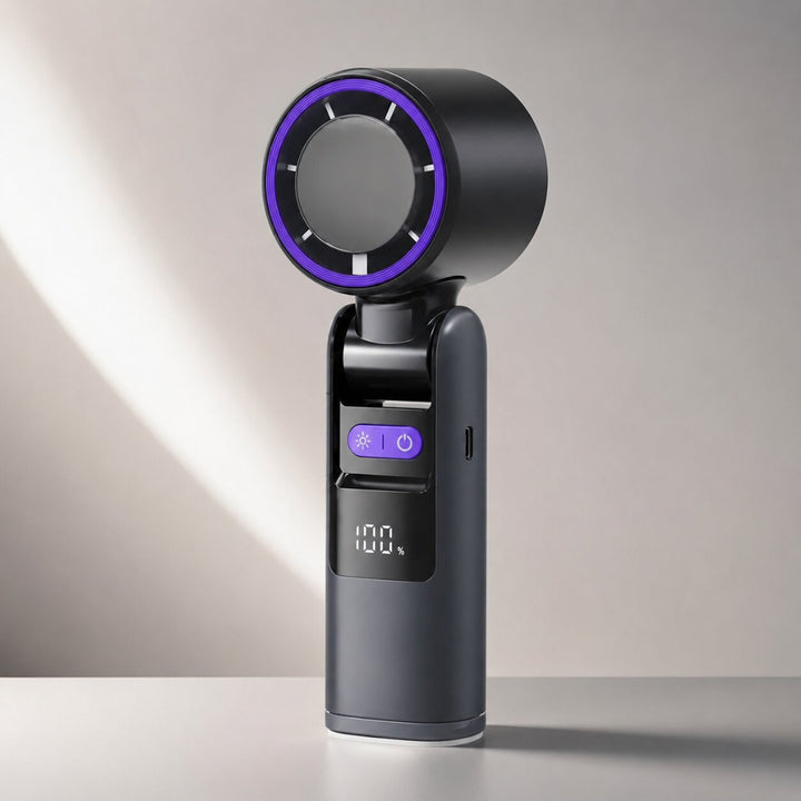 Ventilador Portátil de Mano sin Aspas con Pantalla Digital