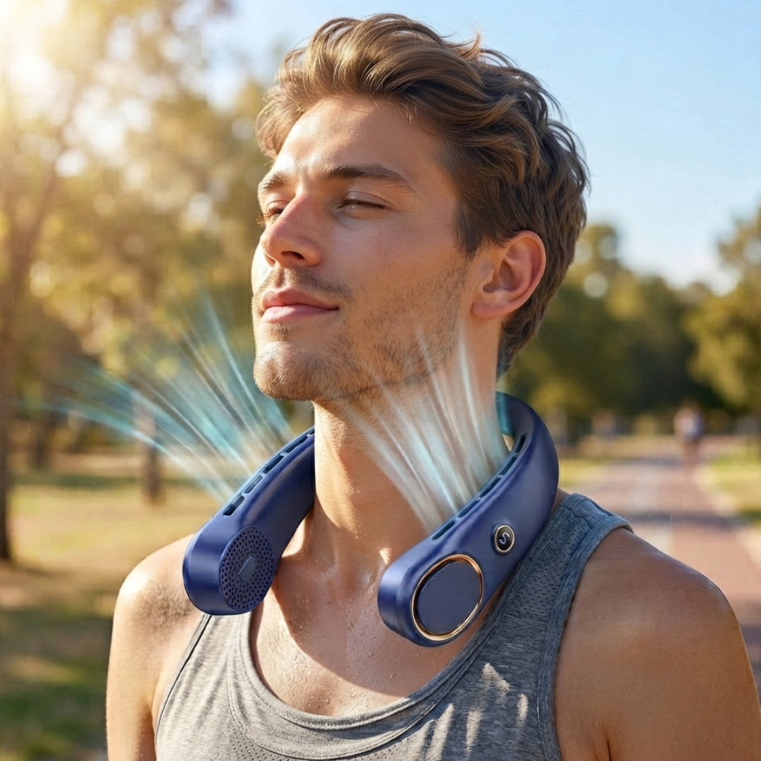 Ventilador Portátil para Cuello sin Aspas de Manos Libres