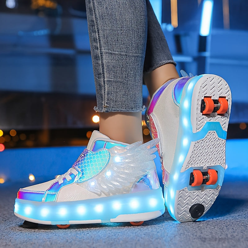 Zapatillas Infantiles con Patines Retráctiles y Luces LED