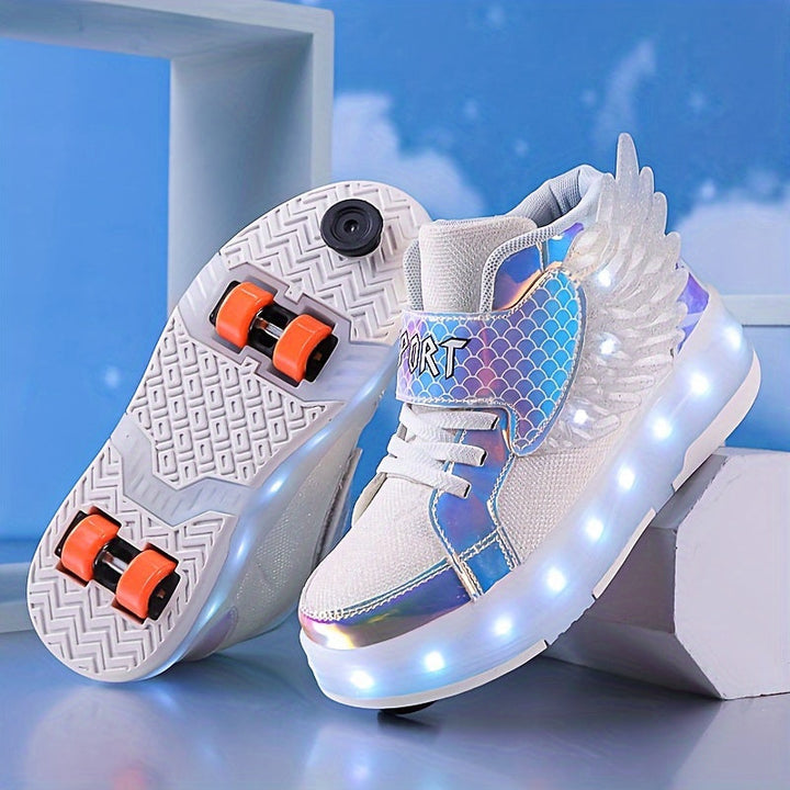 Zapatillas Infantiles con Patines Retráctiles y Luces LED