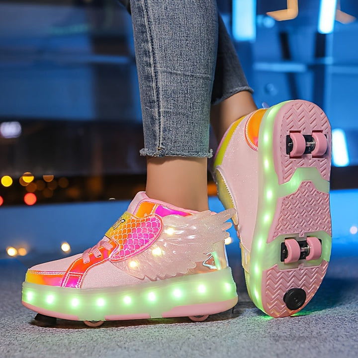 Zapatillas Infantiles con Patines Retráctiles y Luces LED