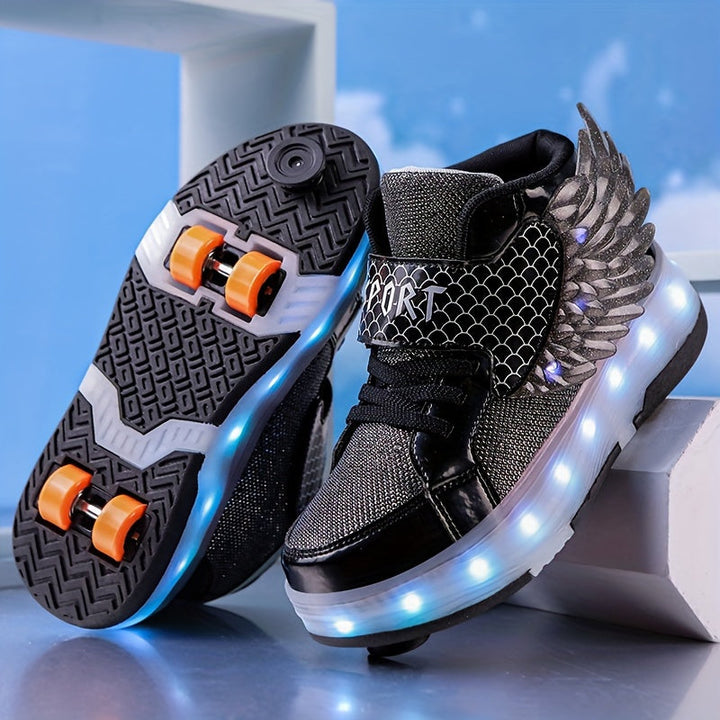 Zapatillas Infantiles con Patines Retráctiles y Luces LED