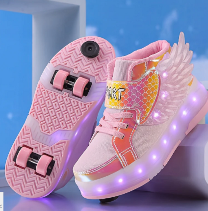Zapatillas Infantiles con Patines Retráctiles y Luces LED